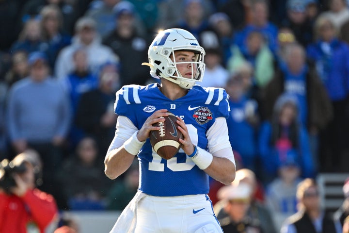 Report: Duke football quarterback Riley Leonard to miss 'extended period of  time' with toe injury - The Chronicle