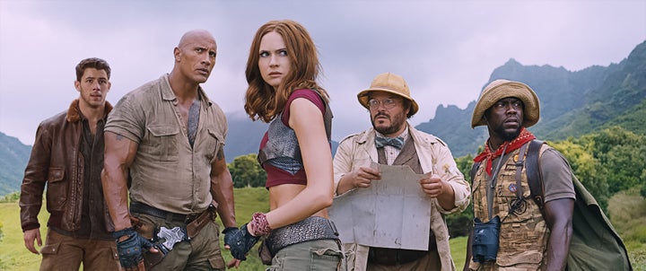 The cast of Jumanji: Welcome To The Jungle