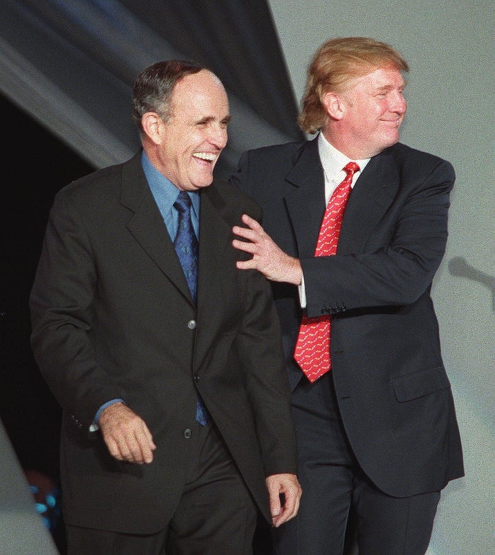 Rudy Giuliani and Donald Trump, pictured in 1999.