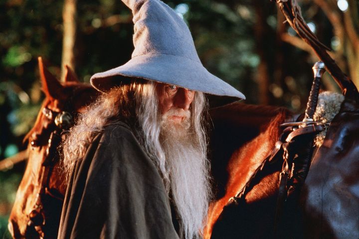 Sir Ian in character as Gandalf in The Lord Of The Rings