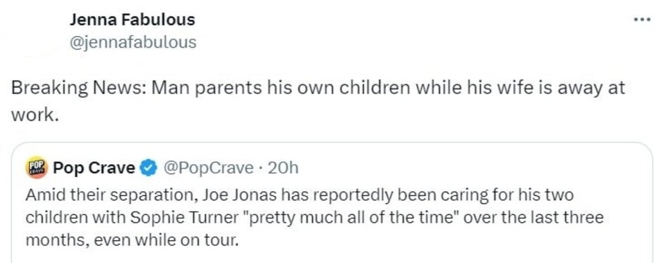 No, Joe Jonas Doesn’t Deserve A Gold Star For Parenting While Sophie Turner Works In England 64fb43532500005f008055c1