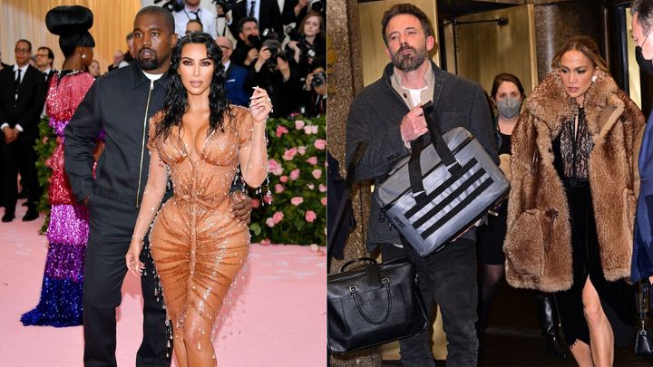Ye and Kim Kardashian and Jennifer Lopez and Ben Affleck are two celebrity examples of the “overdressed girlfriend/underdressed boyfriend” trend.