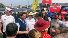 Trump, DeSantis And Other 2024 GOP Prospects Vie For Attention At Iowa-Iowa State Football Game