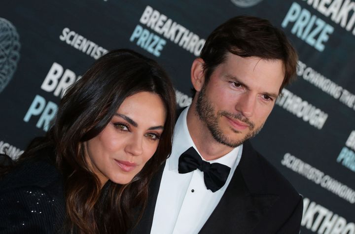 Mila Kunis and Ashton Kutcher pictured earlier this year