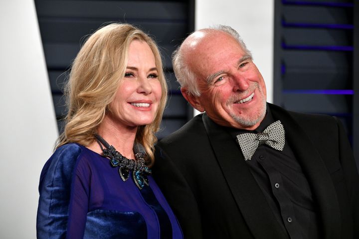 Jane Slagsvol and Jimmy Buffett attend the 2019 Vanity Fair Oscar Party hosted by Radhika Jones at Wallis Annenberg Center for the Performing Arts on Feb. 24, 2019 in Beverly Hills.