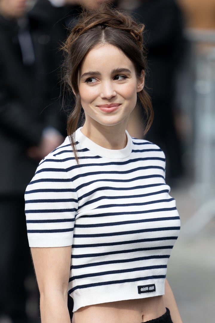 Alba Baptista attends the Miu Miu Womenswear Fall Winter 2023-24 during Paris Fashion Week on March 7.