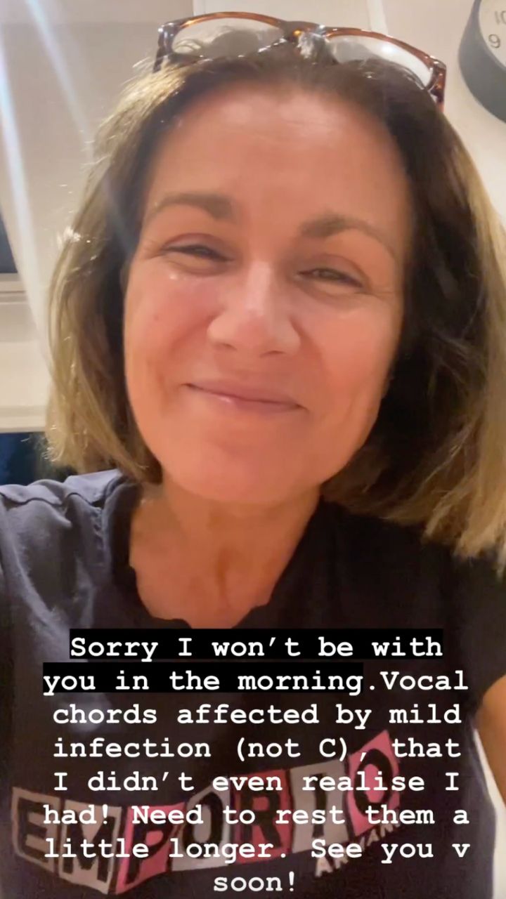 Susanna updates fans on her condition in an Instagram video