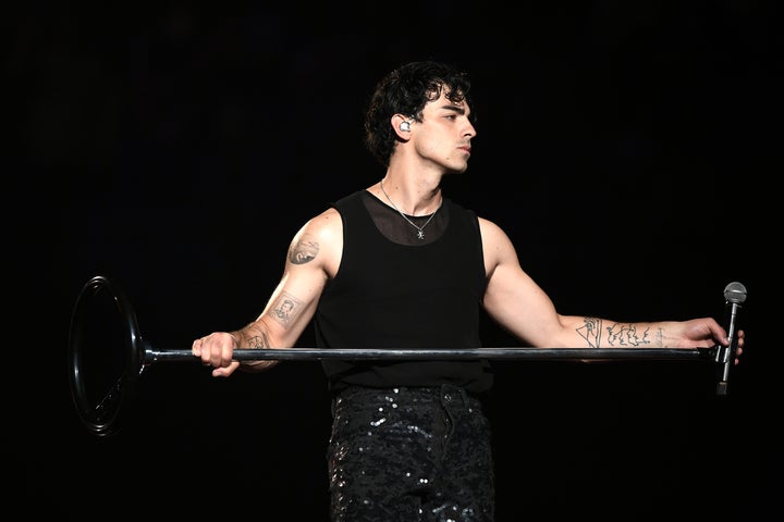 Joe Jonas on stage in Nevada last week