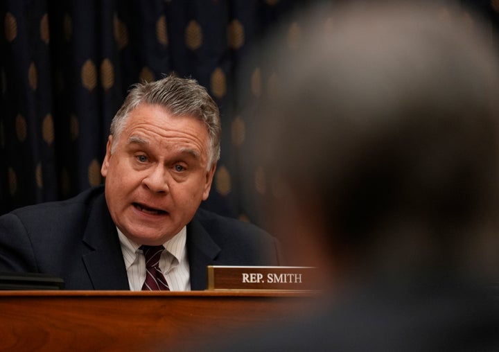 Rep. Chris Smith (R-N.J.), pictured here at a House committee hearing in 2021, sent a letter to his fellow lawmakers saying the Joe Biden administration had "hijacked" the U.S. effort to stop AIDS in Africa.