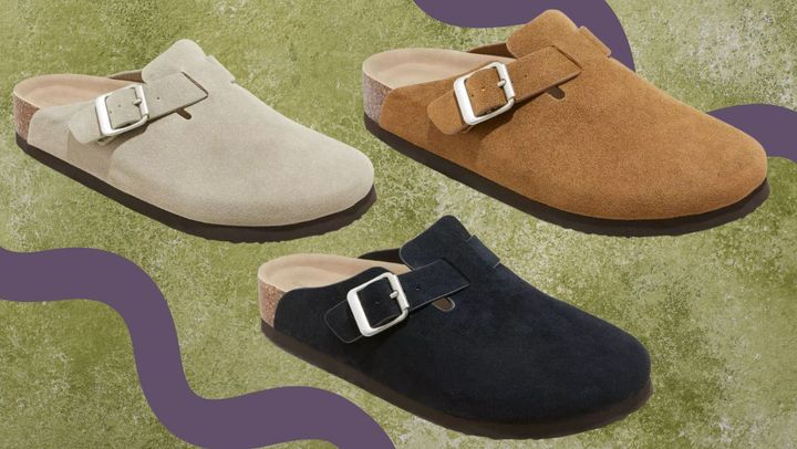 The women's Betsy clog mule comes in three colors and features a natural suede finish.
