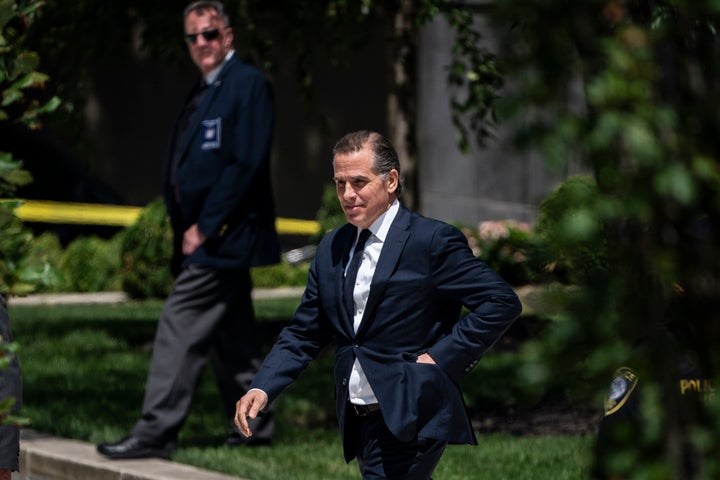 Wilmington, DE - July 26 : President Joe Biden's son Hunter Biden departs a court appearance at the J. Caleb Boggs Federal Building on Wednesday, July 26, 2023, in Wilmington, DE. (Photo by Jabin Botsford/The Washington Post via Getty Images)