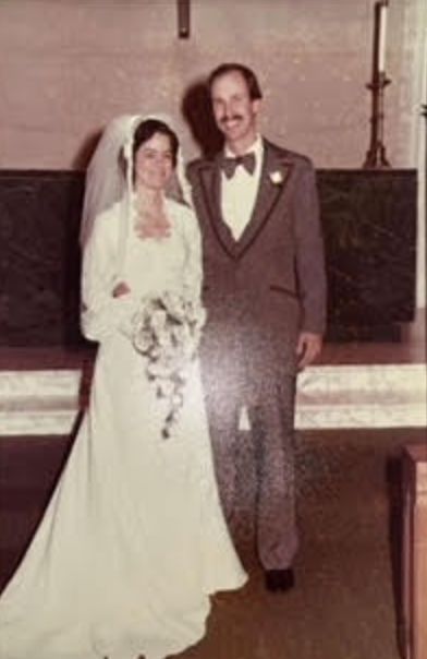The author and Lee on their wedding day, Jan. 7, 1978.