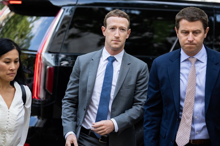 Mark Zuckerberg arrives at Capitol Hill on Sept. 13.