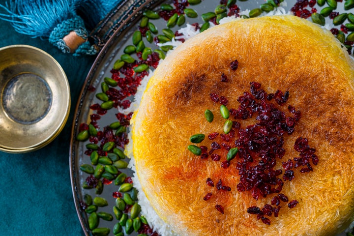 Persian rice cooker makes perfect golden, crispy tahdig