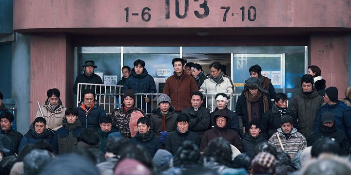 Writer-director Tae-hwa Eom's “Concrete Utopia” is an emotionally and physically vicious look at social degradation following a major earthquake in Seoul, South Korea.