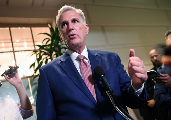 “I showed frustration in here because I am frustrated...with some people in the conference,” House Speaker Kevin McCarthy (R-Calif.) told reporters Thursday.