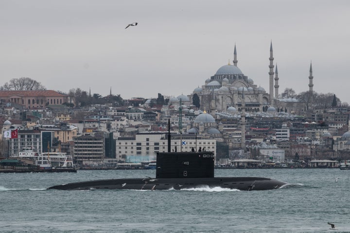 The Russian Navy’s Kilo-class submarine Rostov-na-Donu, seen here in 2022, was badly damaged by the missile strikes.