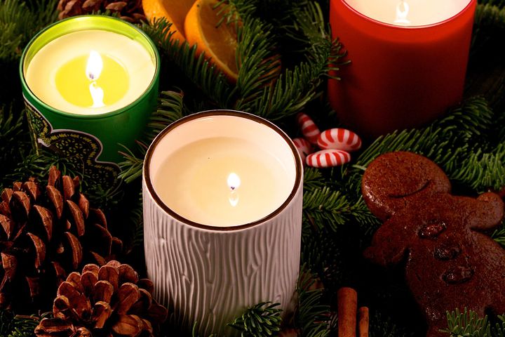 WASHINGTON, DC - NOVEMBER 13: Holiday home fragrance candles photographed in Washington, DC on November 13, 2018. (Photo by Deb Lindsey For The Washington Post via Getty Images; Styling by Victoria Adams Fogg and Jennifer Beeson Gregory/The Washington Post via Getty Images).