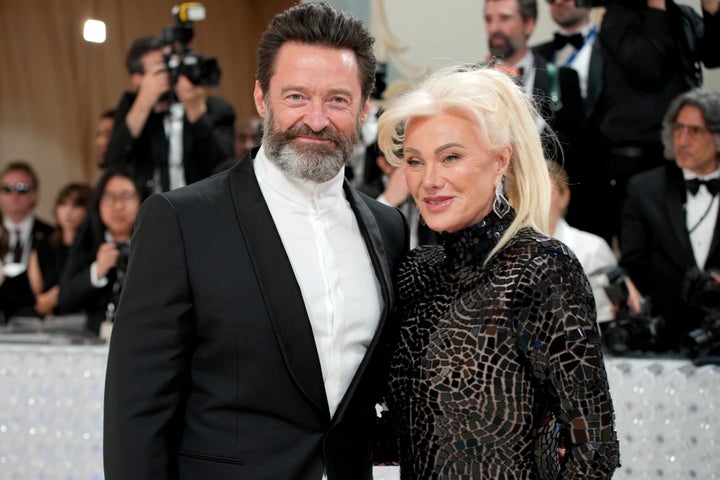 Hugh Jackman (left) and Deborra-Lee Furness attended the 2023 Met Gala in May. 