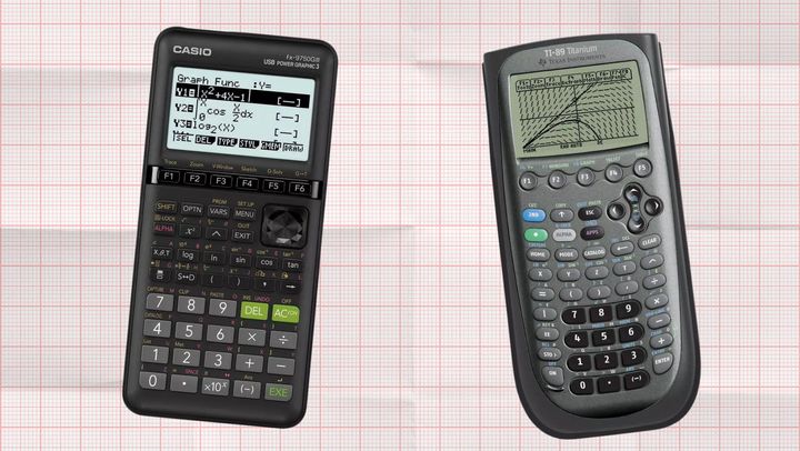Casio FX 9750GIII and Texas Instruments TI-89 Titanium graphing calculators