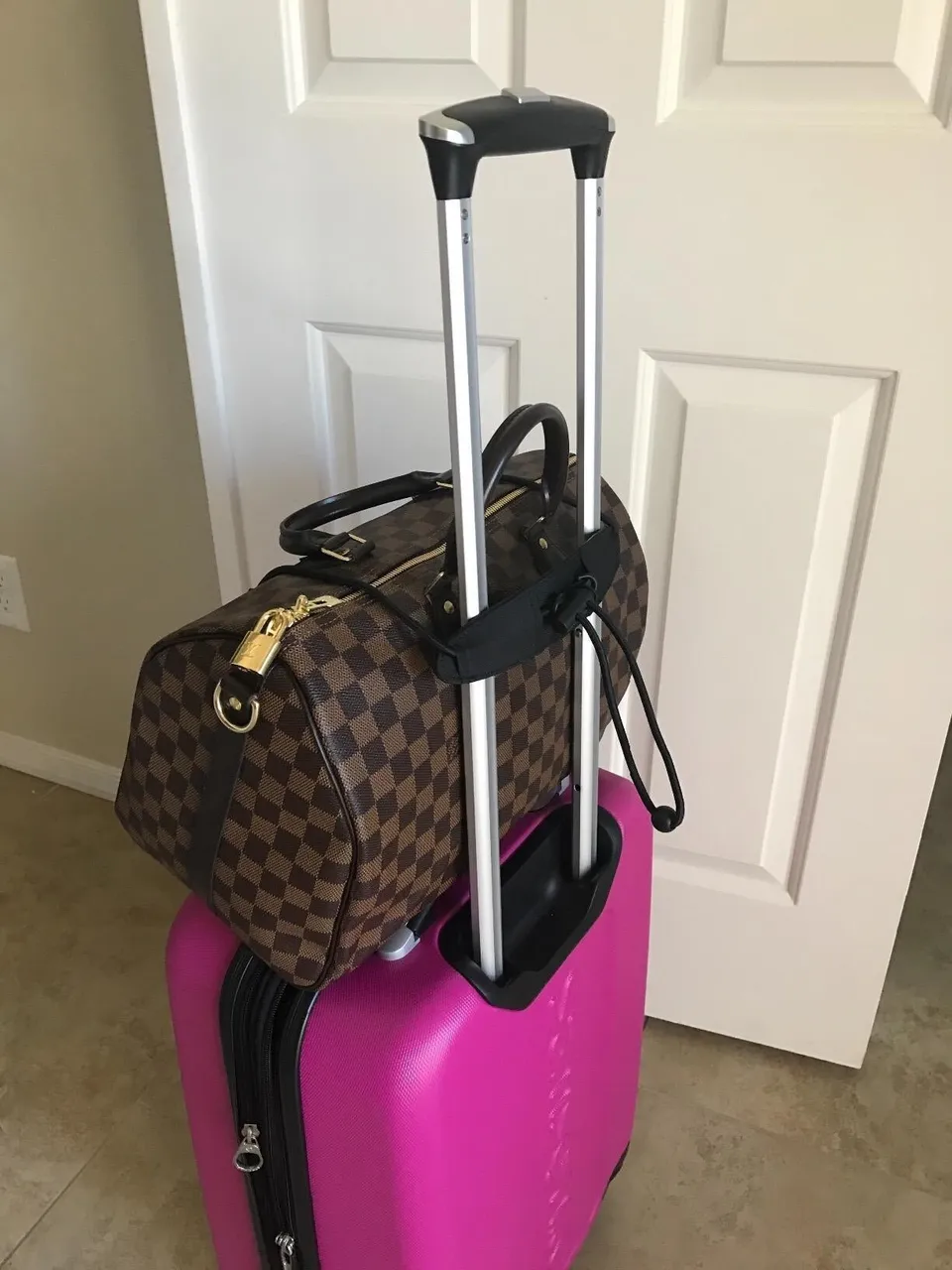 I spilled purple shampoo on my Louis Vuitton bag. Are there any