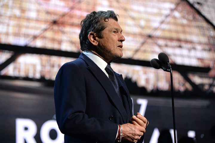 NEW YORK, NY - APRIL 07: Jann Wenner speaks onstage during the 32nd Annual Rock & Roll Hall Of Fame Induction Ceremony at Barclays Center on April 7, 2017 in New York City. The broadcast will air on Saturday, April 29, 2017 at 8:00 PM ET/PT on HBO. (Photo by Kevin Mazur/WireImage for Rock and Roll Hall of Fame)