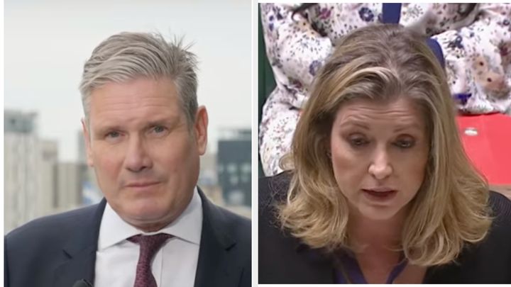 Keir Starmer was responding to Penny Mordaunt's remarks in the Commons