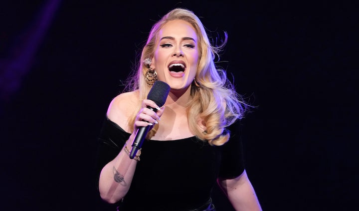 Adele performing in Las Vegas in November 2022