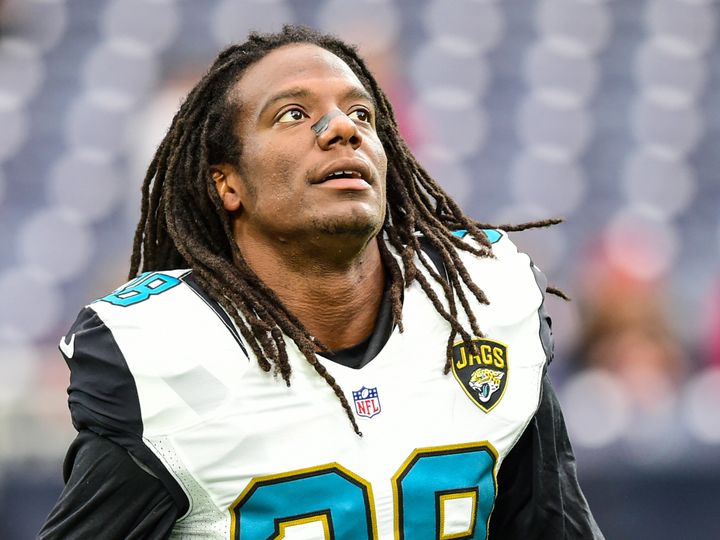 Sergio Brown, pictured in a game with the Jacksonville Jaguars in 2016, remained missing after his mother was found dead from an apparent assault.