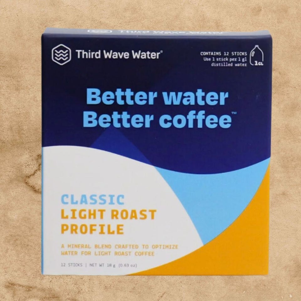 Twelve mineral packets for ideal brewing water