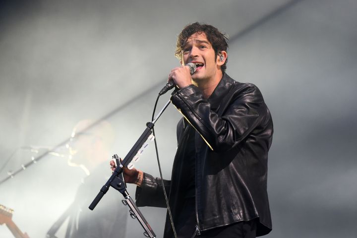 Matty on stage at Leeds Festival last month