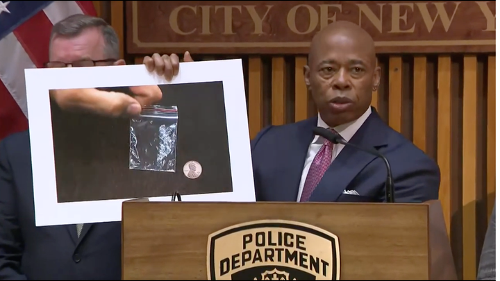 New York Mayor Eric Adams holds a news conference on Monday about the children sickened at a Bronx day care.