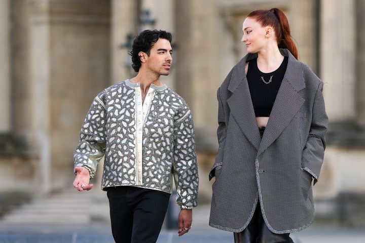 Joe Jonas and Sophie Turner at Paris Fashion Week last year