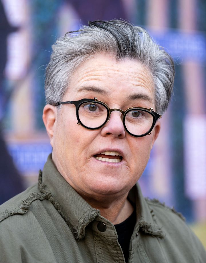 Rosie O'Donnell, shown here at a theater performance on Feb. 19, says her son noticed she had turned pale before she knew she was having a heart attack.