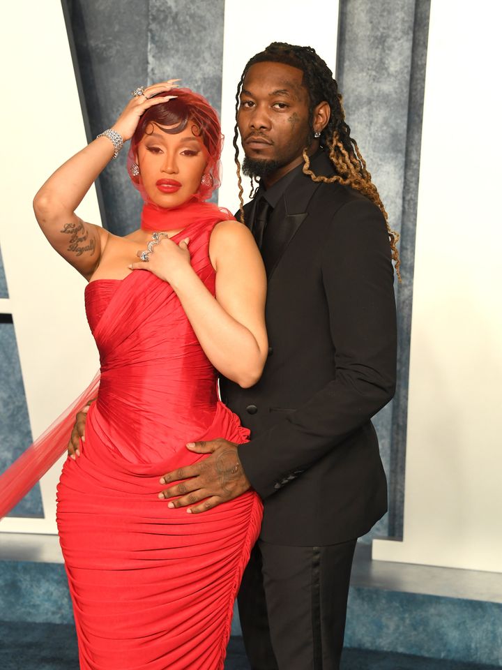 Cardi B and Offset attend the Vanity Fair Oscar Party on March 12, 2023.