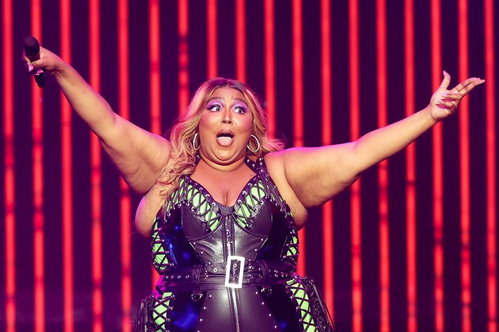 Lizzo performs at Qudos Bank Arena on July 23 in Sydney, Australia.