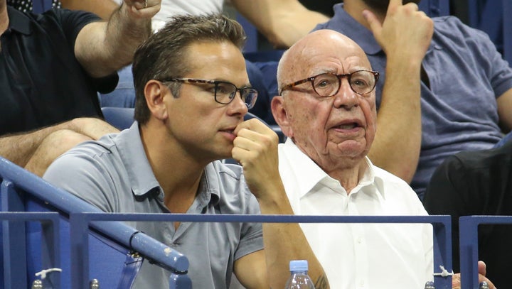 Rupert Murdoch (right) handed off control of NewsCorp. to his son Lachlan Murdoch (left) after retiring on Thursday.