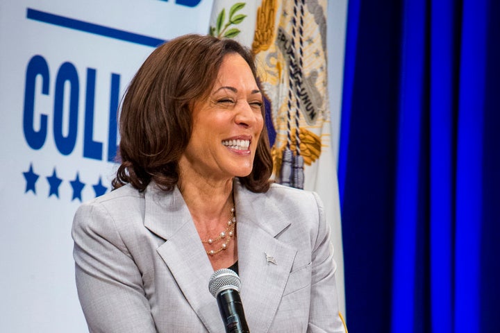 Vice President Kamala Harris says the Biden administration is taking the first steps toward removing medical bills from people's credit scores.