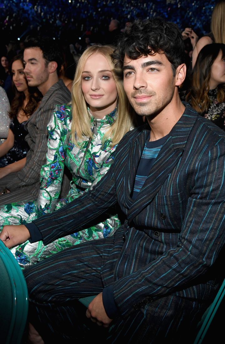 Sophie Turner and Joe Jonas pictured on the night of their first wedding in 2019