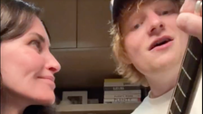 Ed Sheeran Seranades Courteney Cox And She Has 1 Question