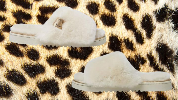 Dearfoams Cairns genuine shearling slippers
