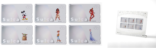 ＜Disney100＞記念Suica（カード6枚＆アクリルフレームセット）