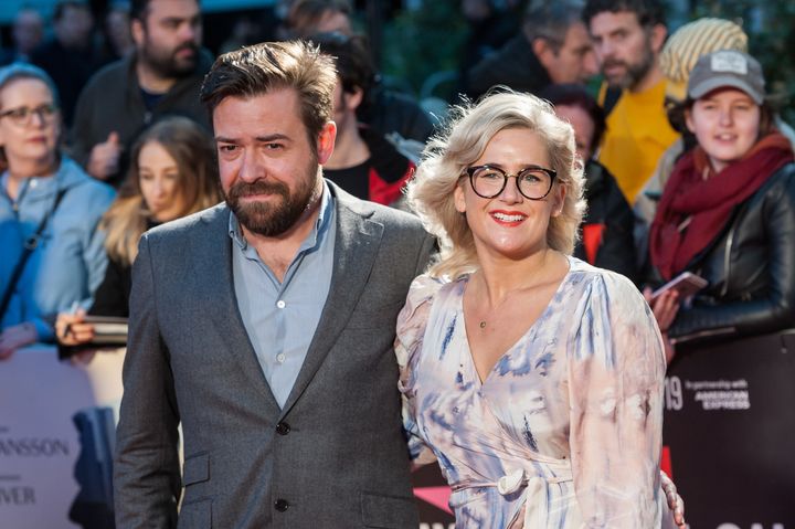 Matt Farquharson and Anna Whitehouse attending the UK film premiere of 'Marriage Story' in 2019.