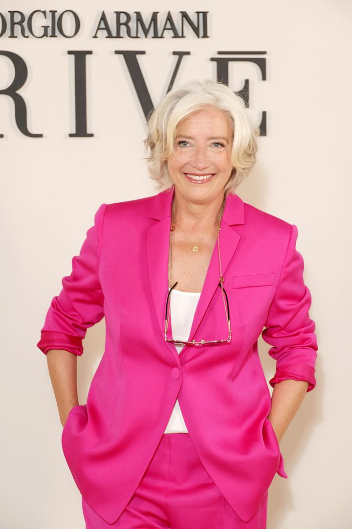 Dame Emma at a fashion show in July