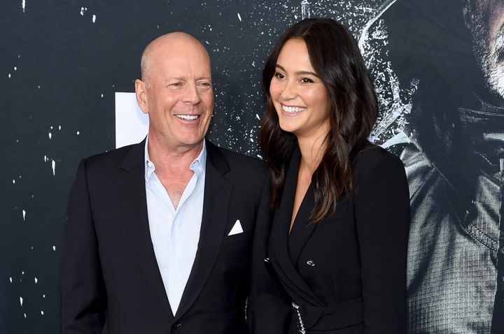Bruce Willis and Emma Heming Willis at a premiere in 2019