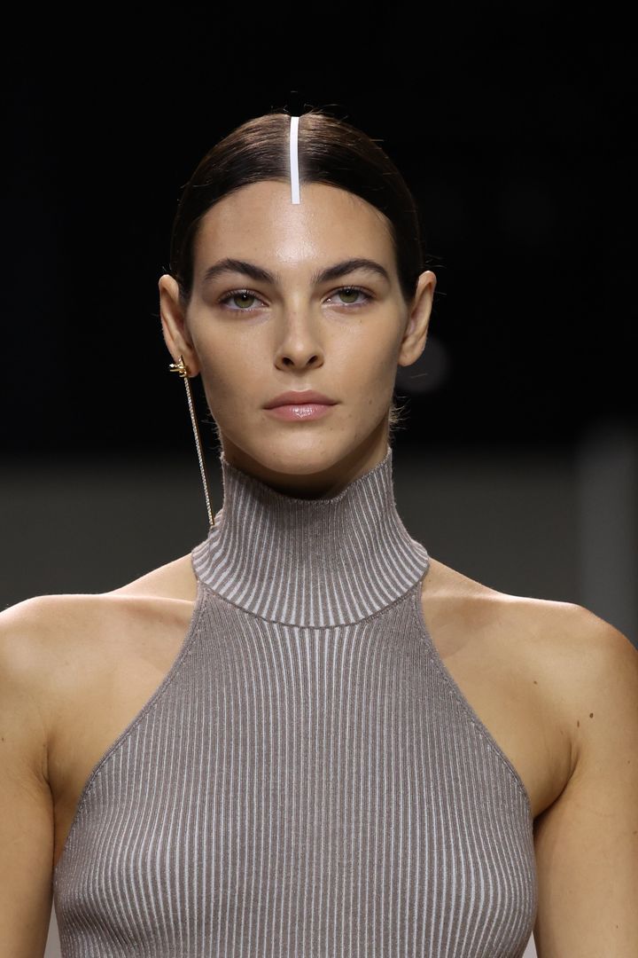 Vittoria Ceretti walks the runway at the Fendi fashion show during the Milan Fashion Week Womenswear Spring/Summer 2024 on Sept. 20 in Milan, Italy.