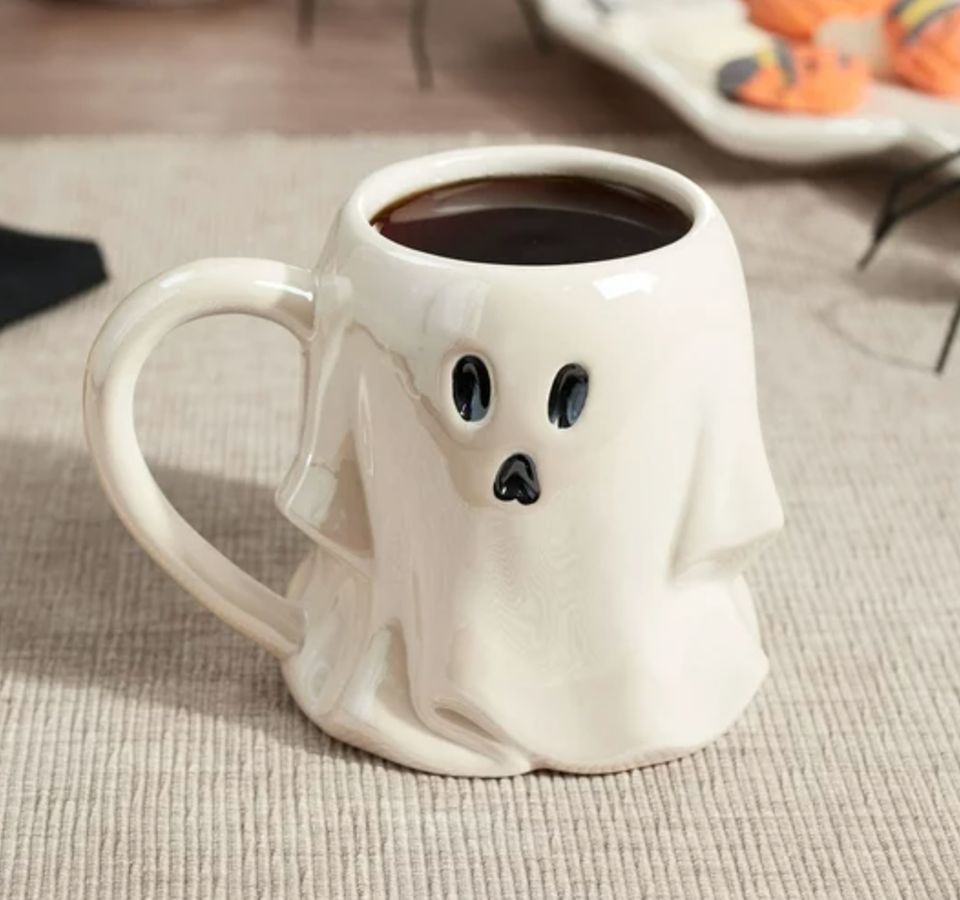 Happy Ghosts Minimal Halloween Fall Glass Cup Trendy Tiktok 