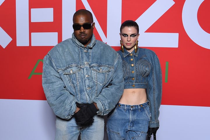 Kanye West and Julia Fox in January 2022