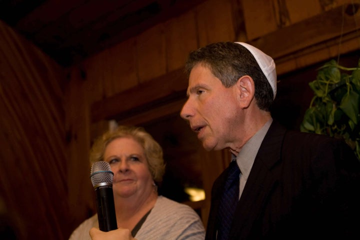 The author and Neil, who was giving his "complementarity" speech at a family celebration.