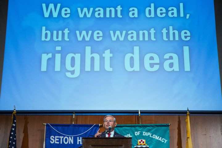 Sen. Bob Menendez (D-N.J.) opposed President Barack Obama's Iran nuclear deal in 2015.